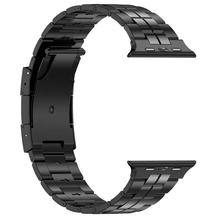 Bracelet en acier titane pour Apple Watch 10 46mm / Ultra 2 / Ultra 49mm / 9 8 7 45mm / SE (2023) SE (2022) SE 6 5 4 44mm / 3 2 1 42mm - Noir
