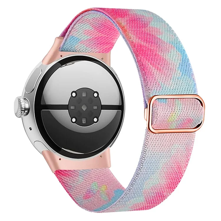 Para el Google Pixel Watch 3 de 41 mm / Watch 2 / Pixel Watch Correas de patrones Correas de reloj de nailon ajustables - Flores y mariposas