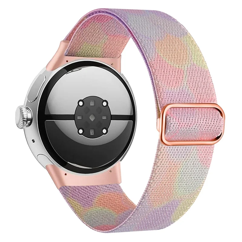 For Google Pixel Watch 3 41mm / Watch 2 / Pixel Watch Pattern Straps Adjustable Nylon Watch Band - Phantom Bubble