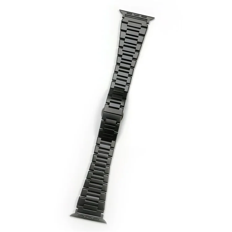 For Apple Watch Series 10 42mm / 9 8 7 41mm / SE (2023) SE (2022) SE 6 5 4 40mm / 3 2 1 38mm Stainless Steel Watch Band - Black