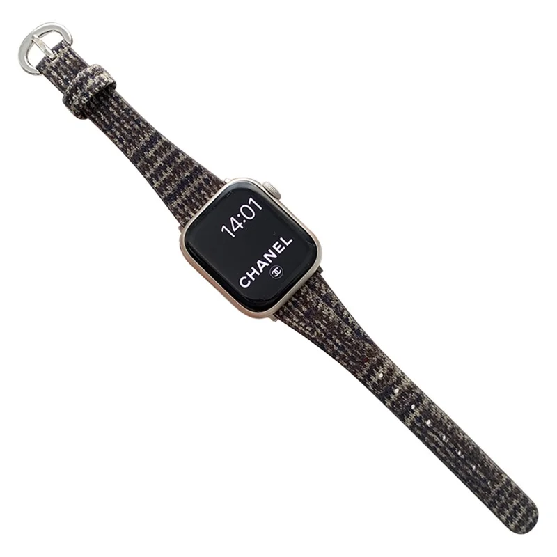 Para Apple Watch 10 46mm / Ultra 2 / Ultra 49mm / 9 8 7 45mm / SE (2023) SE (2022) SE 6 5 4 44mm / 3 2 1 42mm Woolen Watch Band - Black Coffee