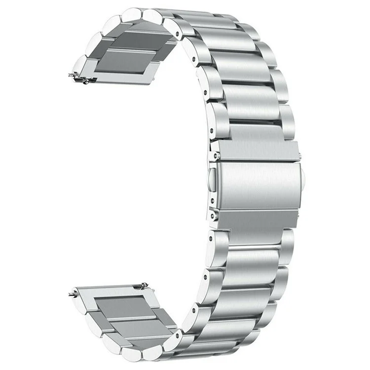 Para Garmin Venu 2 / Venu 3 Fashion 22 mm Correa de Repuesto 3-Bead 316L Acero Inoxidable Banda de Reloj - Plata