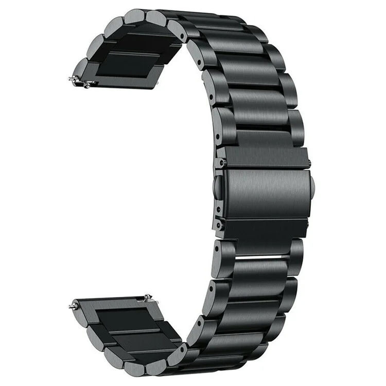 Für Garmin Forerunner 255 / 255 Music 3-Perlen 316L Edelstahl Armband 22mm Ersatz Armband - Schwarz