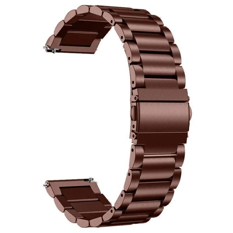 For Garmin Forerunner 255 / 255 Music 3-Bead 316L Stainless Steel Watch Strap 22mm Wrist Band - Antique Copper