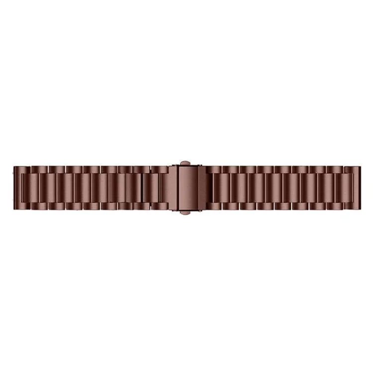 For Garmin Forerunner 255 / 255 Music 3-Bead 316L Stainless Steel Watch Strap 22mm Wrist Band - Antique Copper