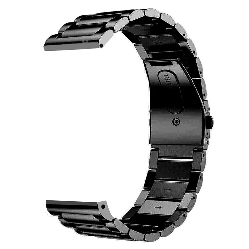 For Garmin Forerunner 265 / 265 Music Stylish 316L Stainless Steel Wrist Strap 22mm Replacement Band - Black