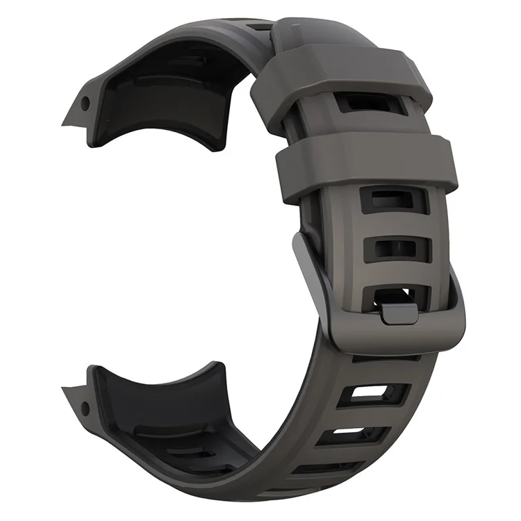 For Garmin Instinct 2X Silicone Watch Strap Replacement Wrist Band - Coal Black+Black