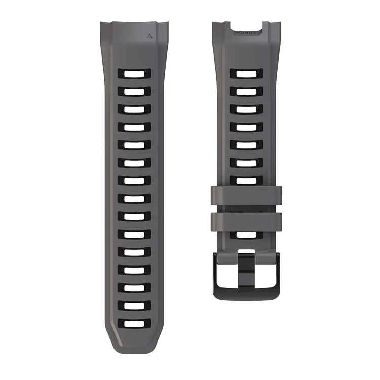 For Garmin Instinct 2X Silicone Watch Strap Replacement Wrist Band - Coal Black+Black