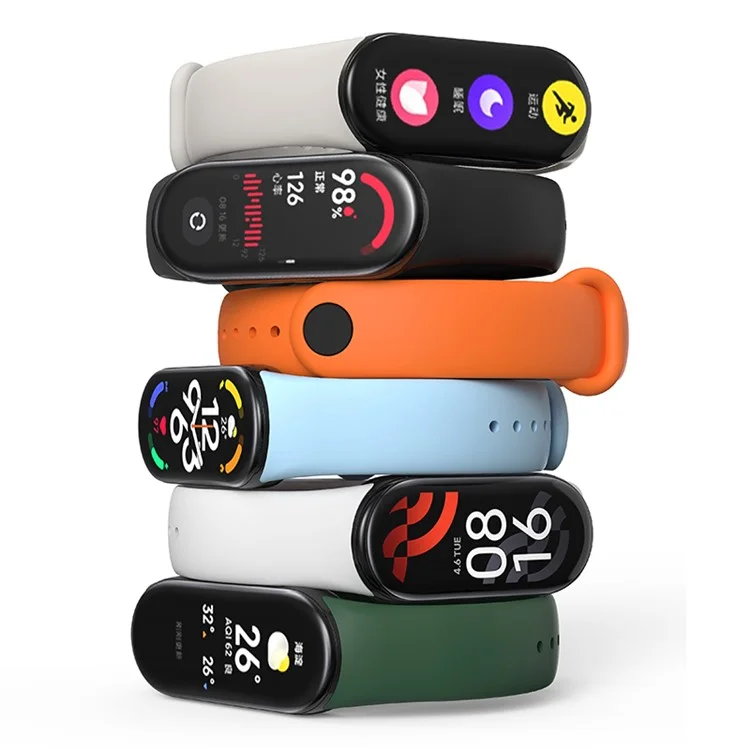Für Xiaomi Mi Band 9 NFC / Mi Band 9 / Smart Band 8 NFC / Smart Band 8 Silikon-Uhrenarmband - Schwarz