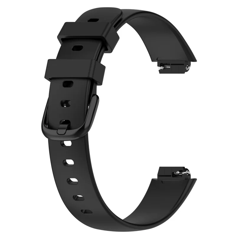 For Fitbit Inspire 3 Silicone Wristband Sports Watch Strap, Size: L - Black