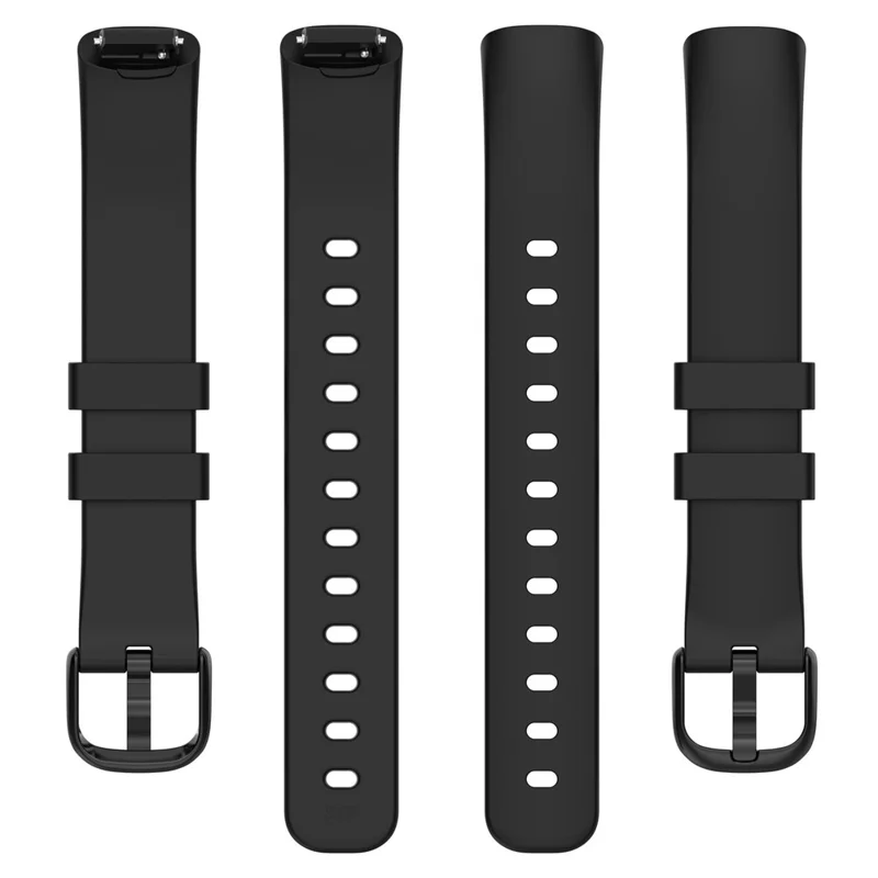For Fitbit Inspire 3 Silicone Wristband Sports Watch Strap, Size: L - Black