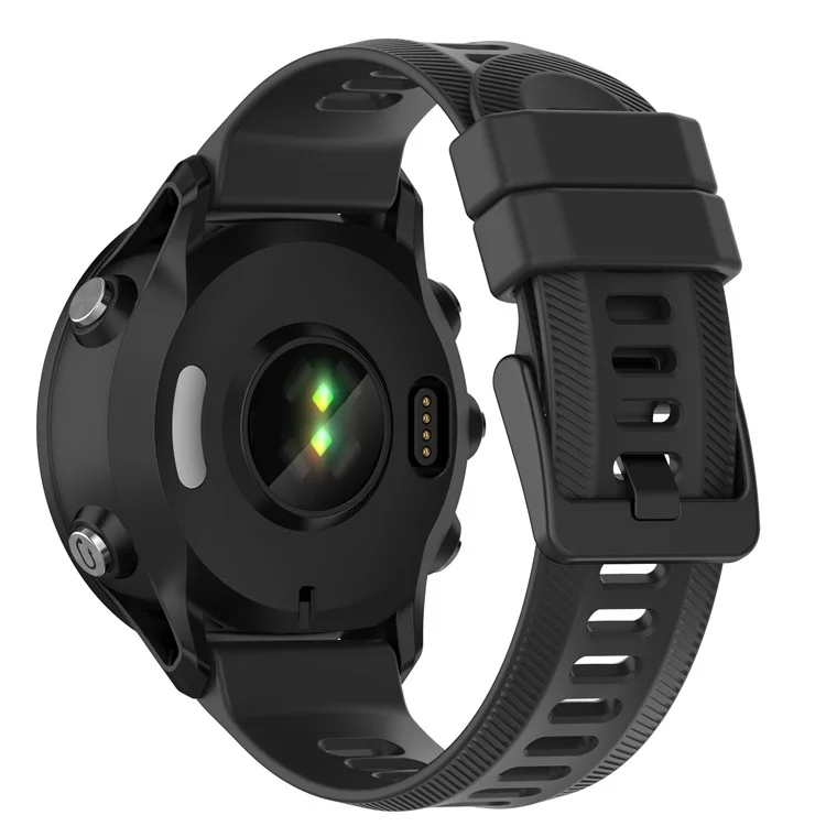 For Garmin Forerunner 955 Silicone Watch Band Soft Sport Strap - Black