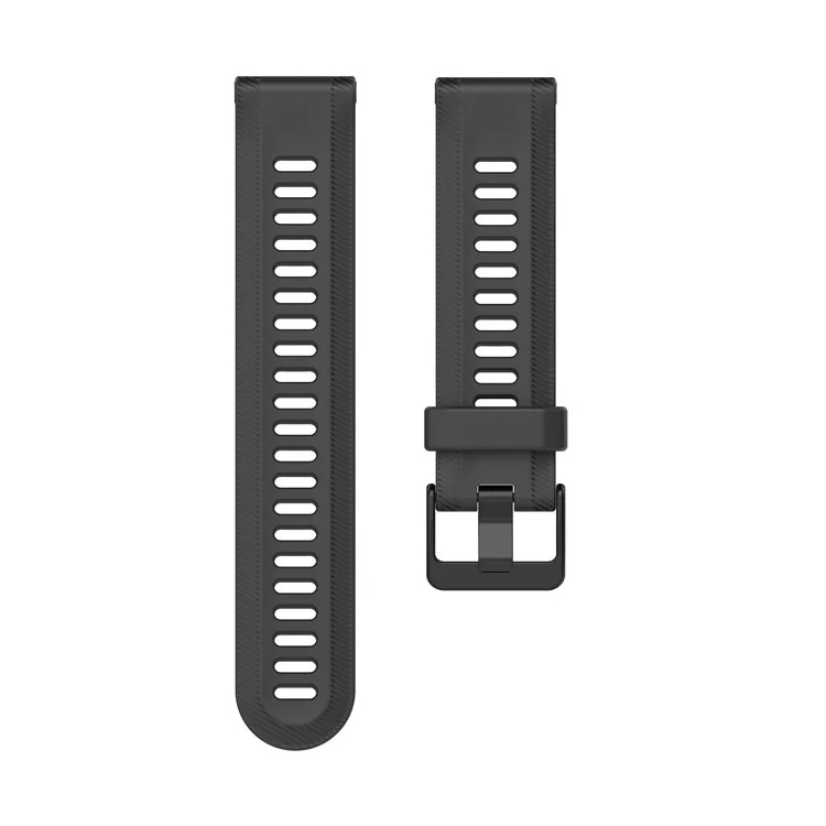 For Garmin Forerunner 955 Silicone Watch Band Soft Sport Strap - Black