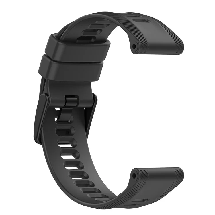 For Garmin Forerunner 955 Silicone Watch Band Soft Sport Strap - Black