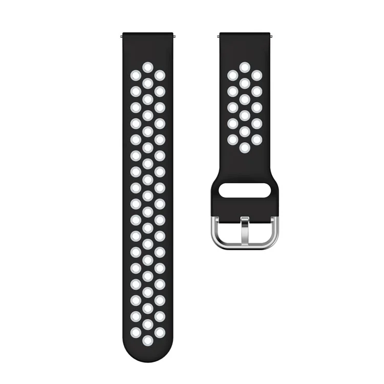KALEBOL KLB-SSGJ-001 Para Samsung Galaxy Watch6 Classic 47mm 43mm Pulseira de Relógio de Silicone Bicolor - Preto+Cinza