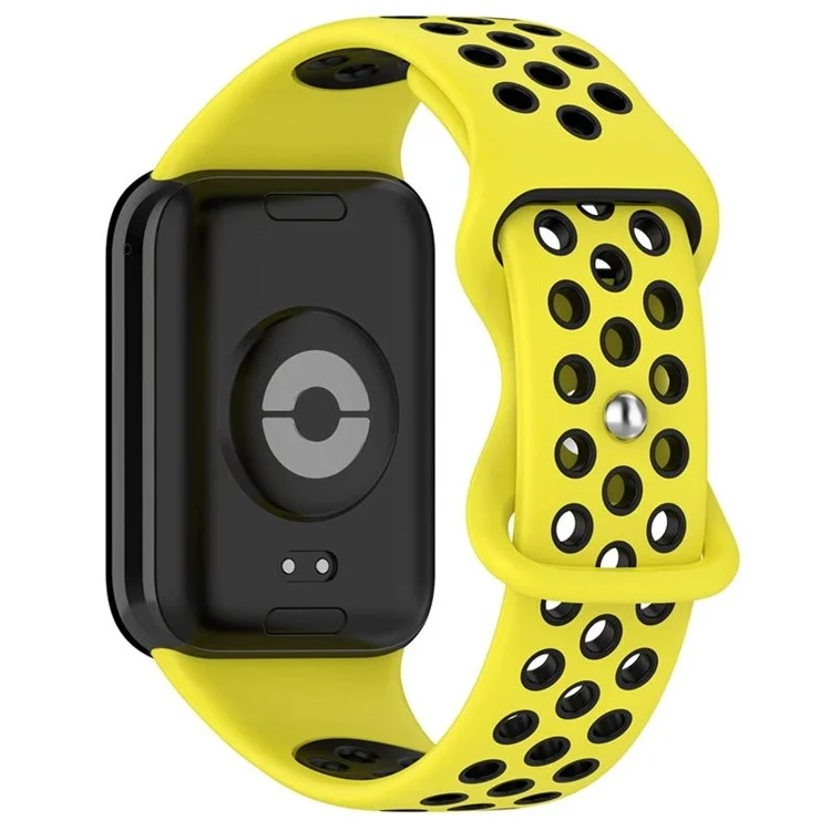 KALEBOL KLB-SSGJ-002 For Xiaomi Smart Band 8 Pro / Redmi Watch 4 Silicone Strap Dual Color - Yellow+Black