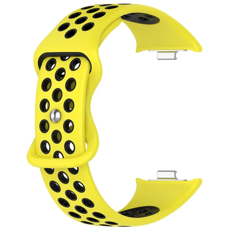 KALEBOL KLB-SSGJ-002 For Xiaomi Smart Band 8 Pro / Redmi Watch 4 Silicone Strap Dual Color - Yellow+Black