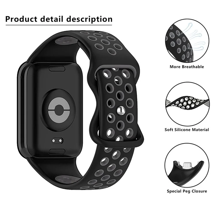 KALEBOL KLB-SSGJ-002 For Xiaomi Smart Band 8 Pro / Redmi Watch 4 Silicone Strap Dual Color - Yellow+Black