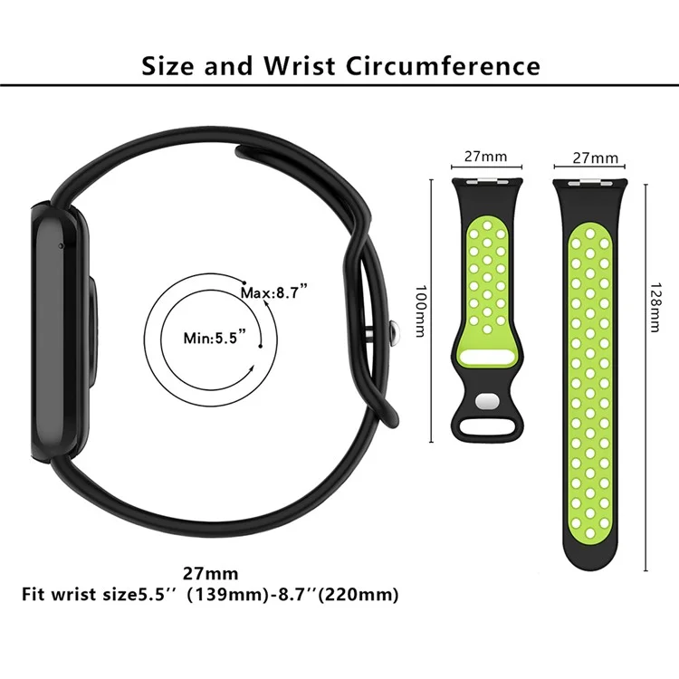 KALEBOL KLB-SSGJ-002 For Xiaomi Smart Band 8 Pro / Redmi Watch 4 Silicone Strap Dual Color - Yellow+Black