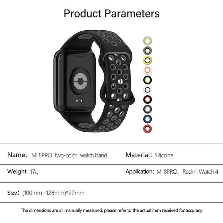 KALEBOL KLB-SSGJ-002 For Xiaomi Smart Band 8 Pro / Redmi Watch 4 Silicone Strap Dual Color - Yellow+Black