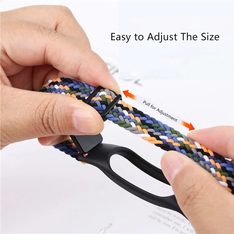 Magnetisches geflochtenes Nylon-Armband für Xiaomi Mi Band 9 NFC / Mi Band 9 / Smart Band 8 NFC / Smart Band 8 Ersatz-Armband - Jeansfarbe