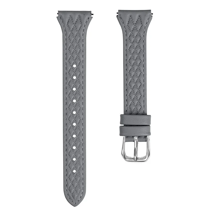 Für Misfit Vapor Genuine Cow Leather Wrist Strap Rhombus Imprinted Watchband - Grau