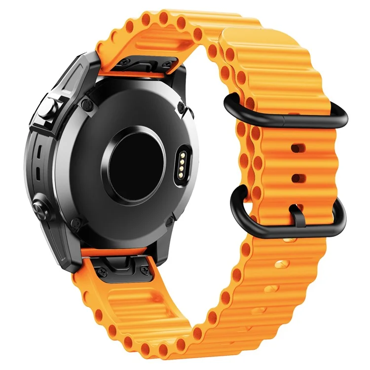 Для Garmin Fenix ​​7 / Fenix ​​7 Pro Watch Bess 22 мм Силиконовая Спортивная Группа - Апельсин