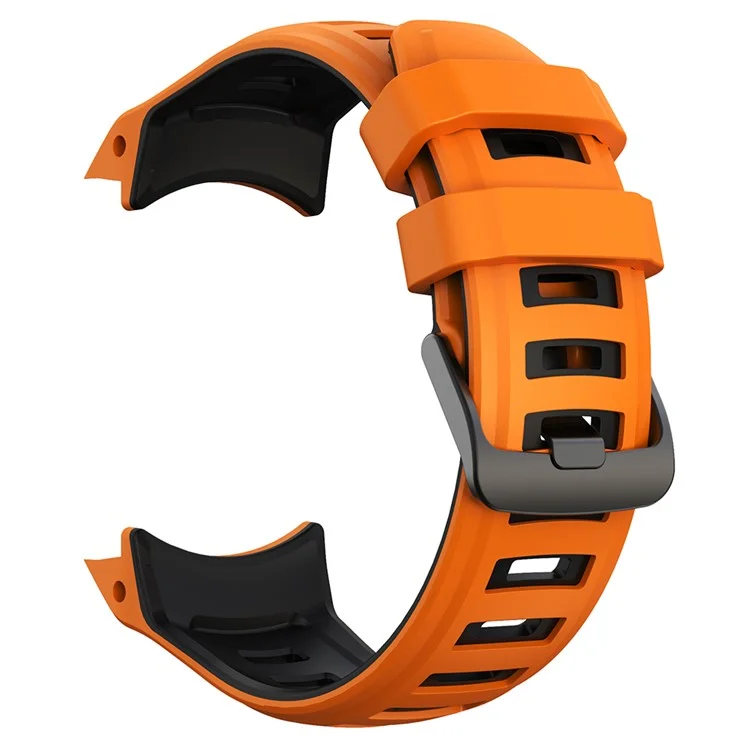 For Garmin Instinct 2X Silicone Watch Straps Dual Color Wrist Band - Orange+Black