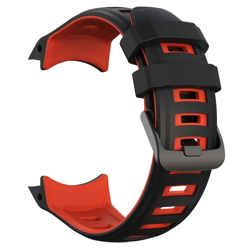 For Garmin Instinct 2X Silicone Watch Straps Dual Color Wrist Band - Black+Red
