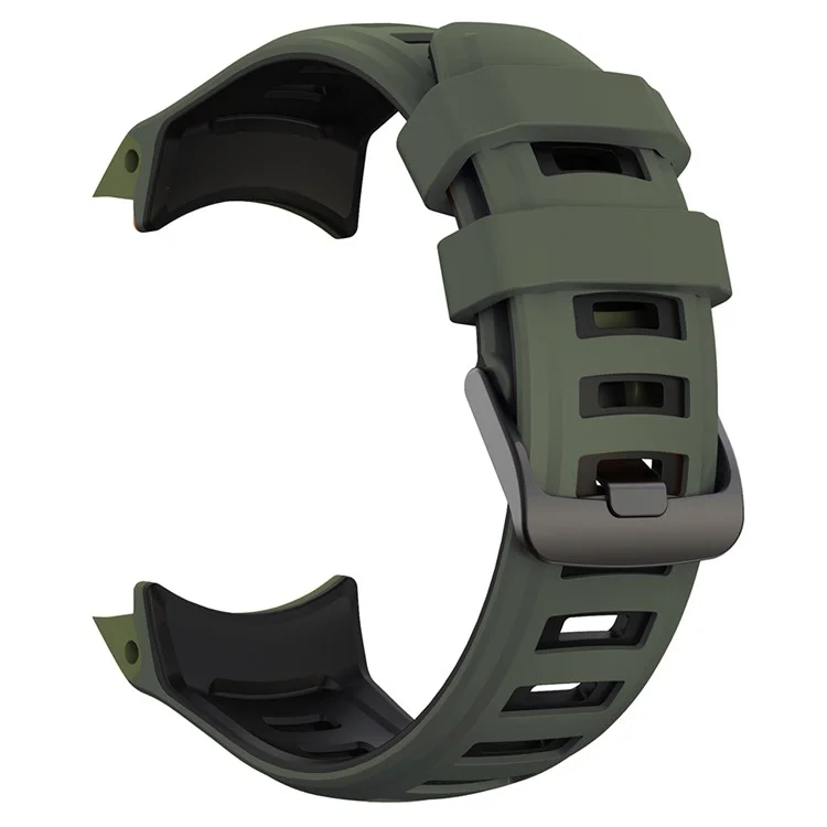 For Garmin Instinct 2X Silicone Watch Straps Dual Color Wrist Band - Army Green+Black