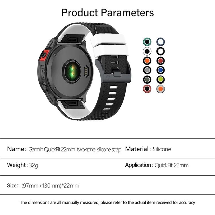 KALEBOL KLB-SSGJ-001 For Garmin Fenix 7 / Fenix 7 Pro Sport Straps 22mm Silicone Watch Band - Black+White