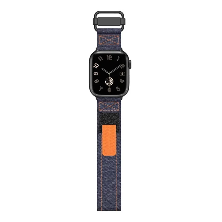 For Apple Watch Series 10 42mm / 9 8 7 41mm / SE (2023) SE (2022) SE 6 5 4 40mm / 3 2 1 38mm Nylon Watch Strap - Jean Blue