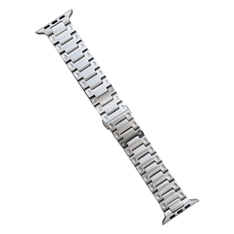 For Apple Watch 10 46mm / Ultra 2 / Ultra 49mm / 9 8 7 45mm / SE (2023) SE (2022) SE 6 5 4 44mm / 3 2 1 42mm Stainless Steel  Strap - Silver