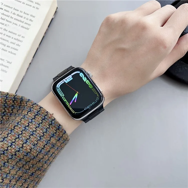 For Apple Watch 10 46mm / Ultra 2 / Ultra 49mm / 9 8 7 45mm / SE (2023) SE (2022) SE 6 5 4 44mm / 3 2 1 42mm Stainless Steel  Strap - Silver