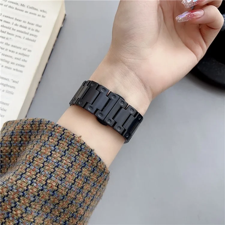 For Apple Watch 10 46mm / Ultra 2 / Ultra 49mm / 9 8 7 45mm / SE (2023) SE (2022) SE 6 5 4 44mm / 3 2 1 42mm Stainless Steel  Strap - Silver