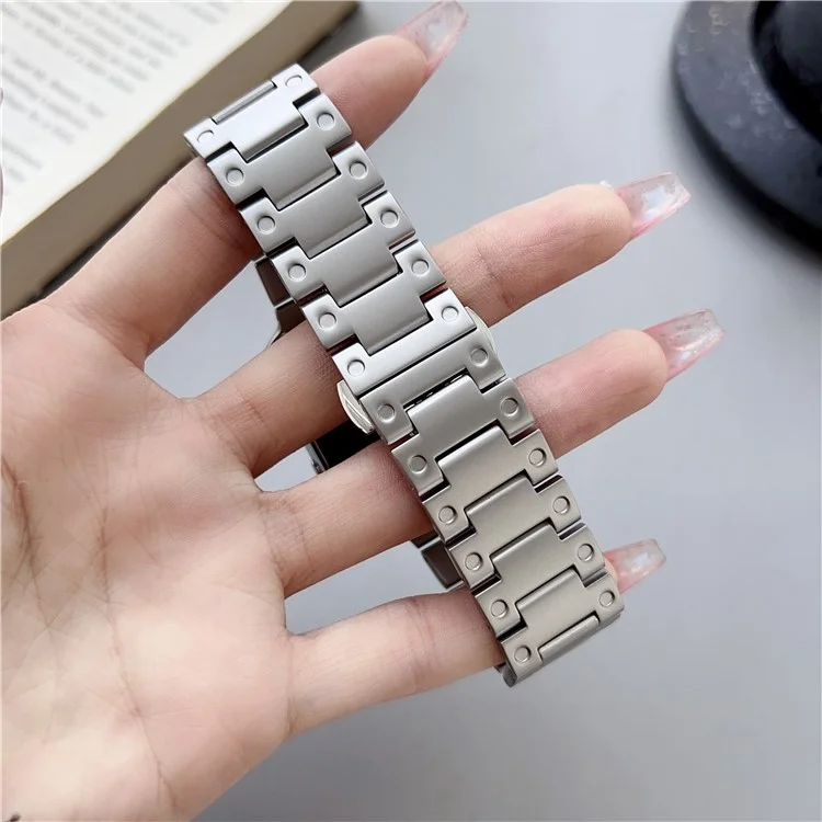 For Apple Watch 10 46mm / Ultra 2 / Ultra 49mm / 9 8 7 45mm / SE (2023) SE (2022) SE 6 5 4 44mm / 3 2 1 42mm Stainless Steel  Strap - Silver