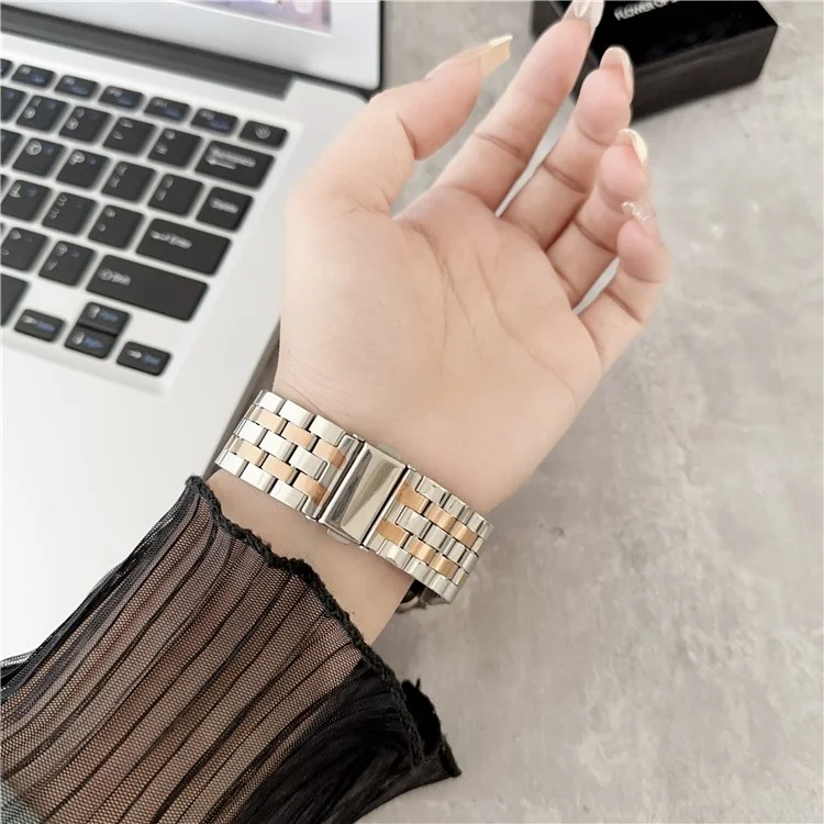 For Apple Watch Series 10 42mm / 9 8 7 41mm / SE (2023) SE (2022) SE 6 5 4 40mm / 3 2 1 38mm Stainless Steel Band - Gold