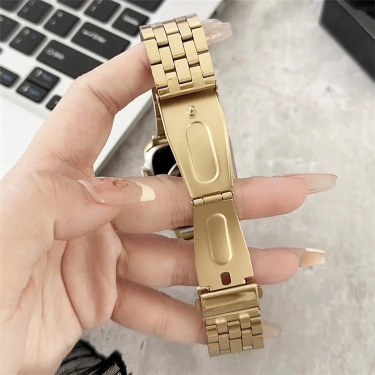 For Apple Watch 10 46mm / Ultra 2 / Ultra 49mm / 9 8 7 45mm / SE (2023) SE (2022) SE 6 5 4 44mm / 3 2 1 42mm Stainless Steel Strap - Black