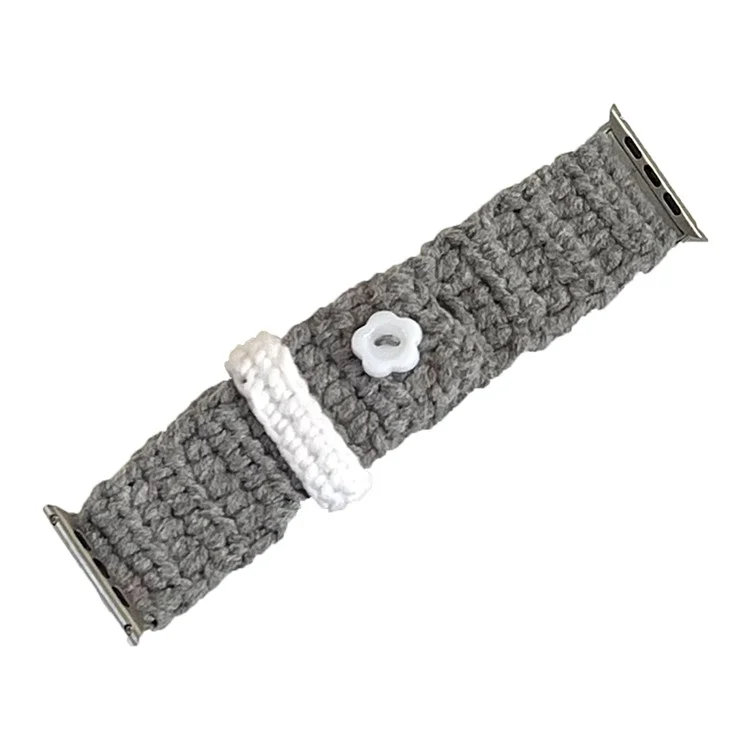 Per Apple Watch Series 10 42mm / 9 8 7 41mm / SE (2023) SE (2022) SE 6 5 4 40mm / 3 2 1 38mm Velvet Cotton Watch Band - Grigio