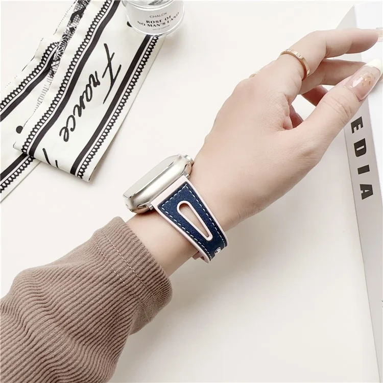 For Apple Watch 10 46mm / Ultra 2 / Ultra 49mm / 9 8 7 45mm / SE (2023) SE (2022) SE 6 5 4 44mm / 3 2 1 42mm Glitter Watch Strap - Navy Blue
