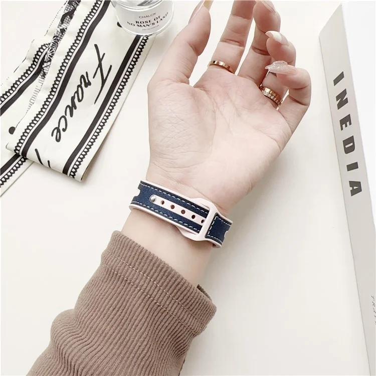 For Apple Watch 10 46mm / Ultra 2 / Ultra 49mm / 9 8 7 45mm / SE (2023) SE (2022) SE 6 5 4 44mm / 3 2 1 42mm Glitter Watch Strap - Navy Blue