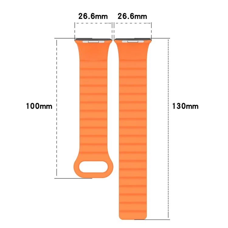 Pour Xiaomi Redmi Watch 4 / Smart Band 8 Pro Watch Band Dual Color Silicone Magnetic Wrist Strap - Starlight+Orange