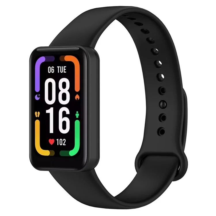 Для Xiaomi Redmi Smart Band Pro Solid Color Wrist Band Replacement Silicone Watch Strap - Черный