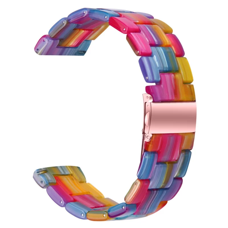 For Donerton P36 / P22 / P32 Replacement Watch Band Waterproof Resin Watch Strap - Rainbow