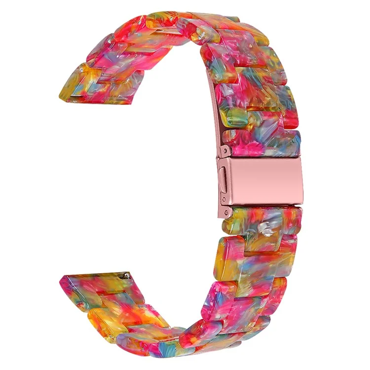 Para Donerton P36 / P22 / P32 Substitua a Pulseira do Relógio à Prova d'água Resin Watch Strap - Rainbow Candy