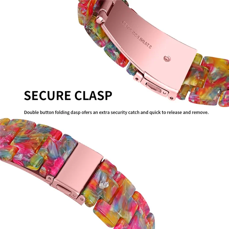 Para Donerton P36 / P22 / P32 Substitua a Pulseira do Relógio à Prova d'água Resin Watch Strap - Rainbow Candy