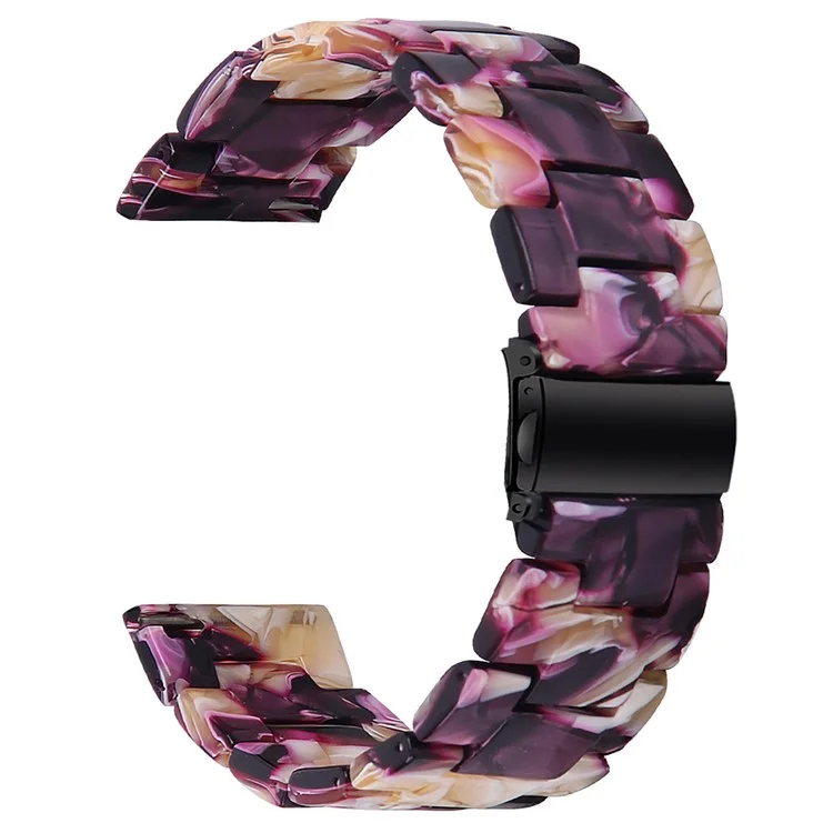 For Donerton P36 / P22 / P32 Resin Watch Band Waterproof Smart Watch Strap - Glitter Purple