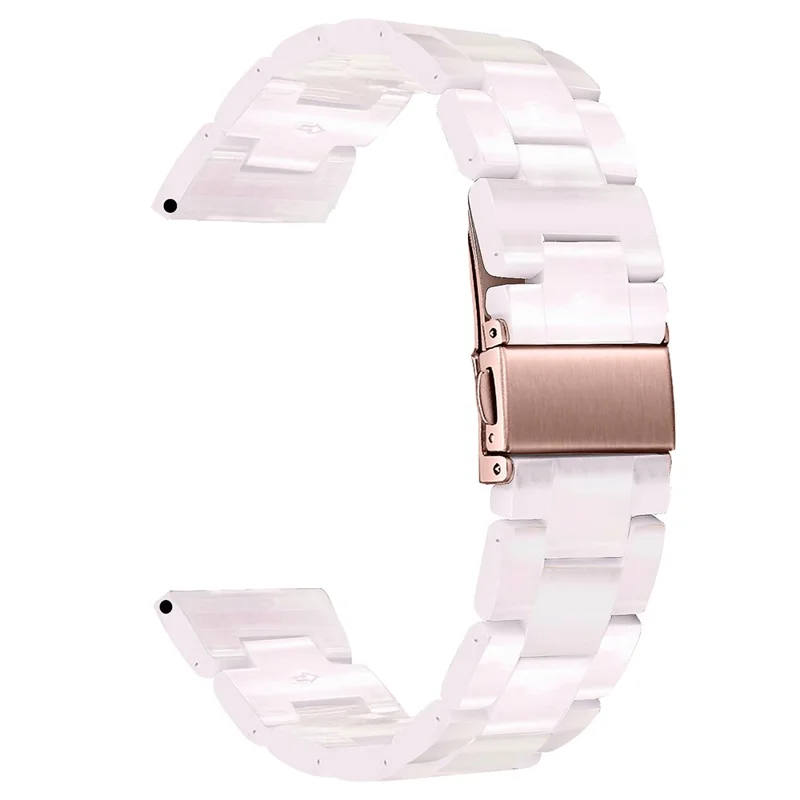 For FITVII HM08 Waterproof Watch Strap Replacement Resin Watch Band - Light Pink