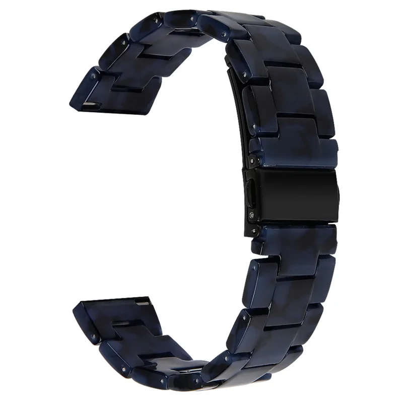 For FITVII HM08 Waterproof Watch Strap Replacement Resin Watch Band - Dark Blue