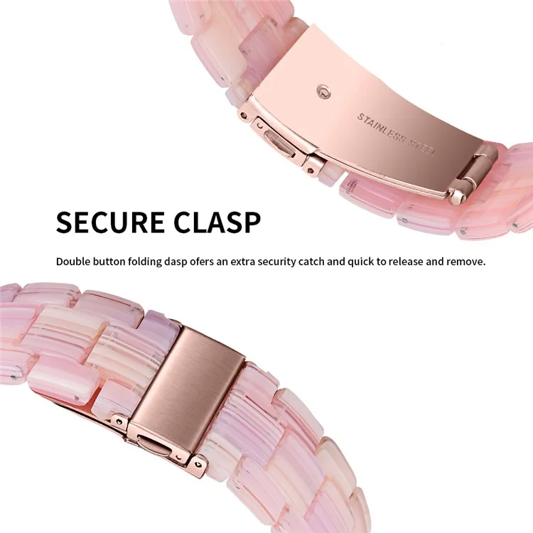 Para el reemplazo de la correa del reloj FITVII HM08 Waterproof - Cinta de reloj de resina de seda rosa